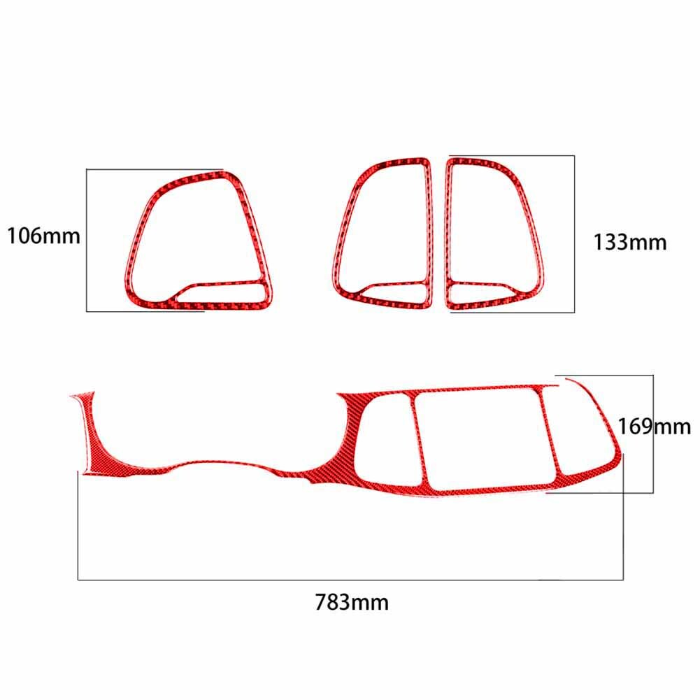 2Pcs Gear Shift Frame Trim Cover Decoration Carbon Fiber for Audi Q5 2009-2017 v
