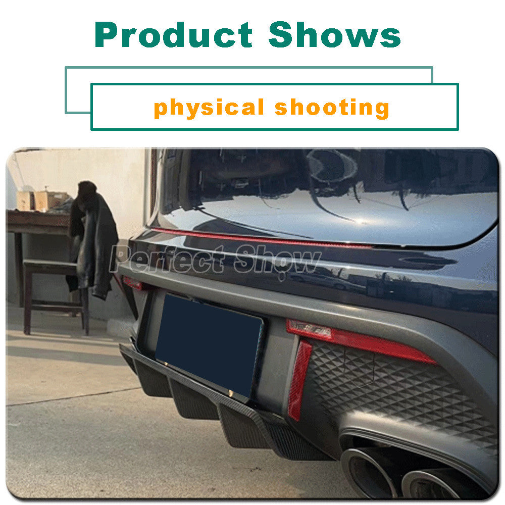for Porsche Macan Base GTS 2022-23 Real Carbon Fiber Rear Bumper Diffuser Lip