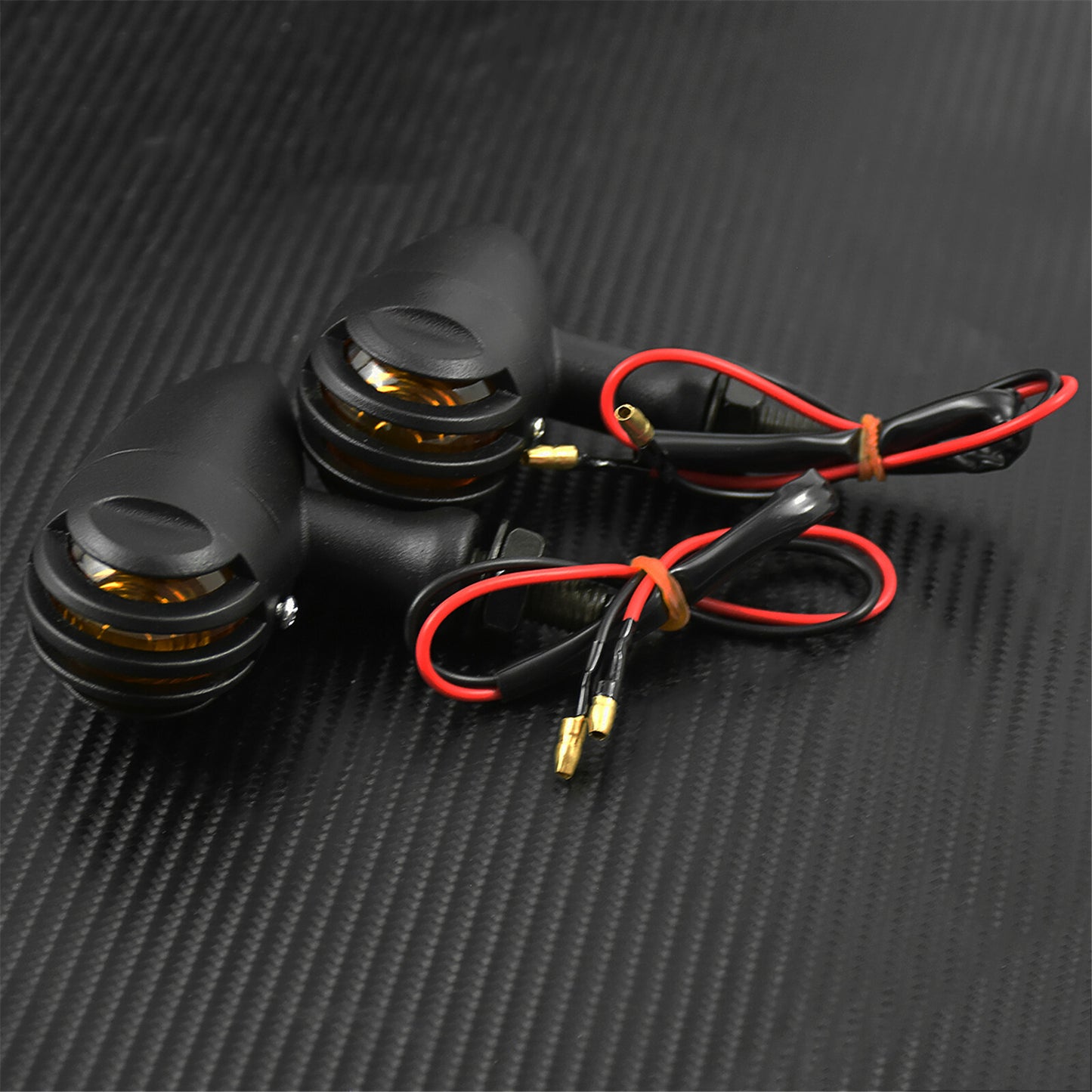 2X 10mm Motorcycle Turn Signal Blinker Indicator Light Amber Fit for Harley Dyna Q