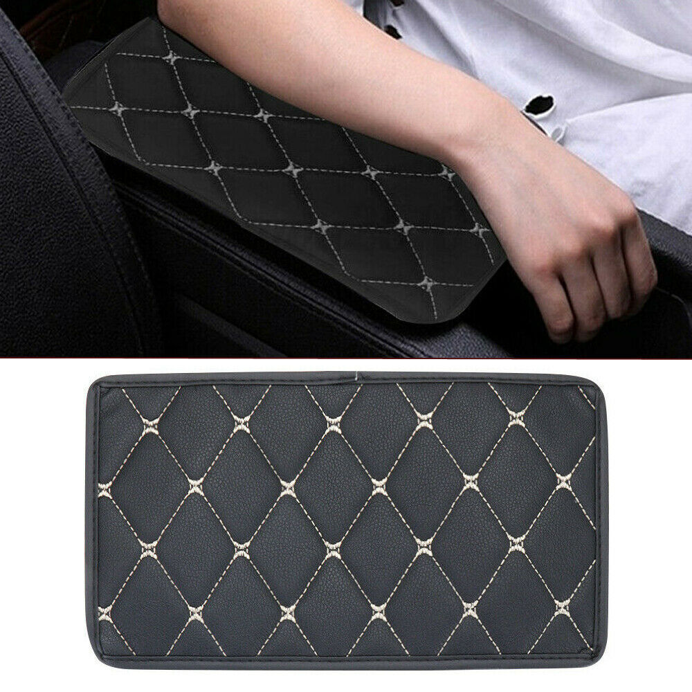 Car Armrest Pad Cover Mat Center Console Box PU Leather Cushion Mat Accessories