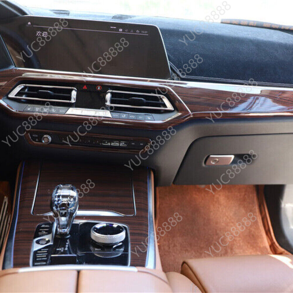 For 2019-23 for BMW X5 G05 ABS Wood Grain Car Interior Moulding Decor Cover Full Kit
