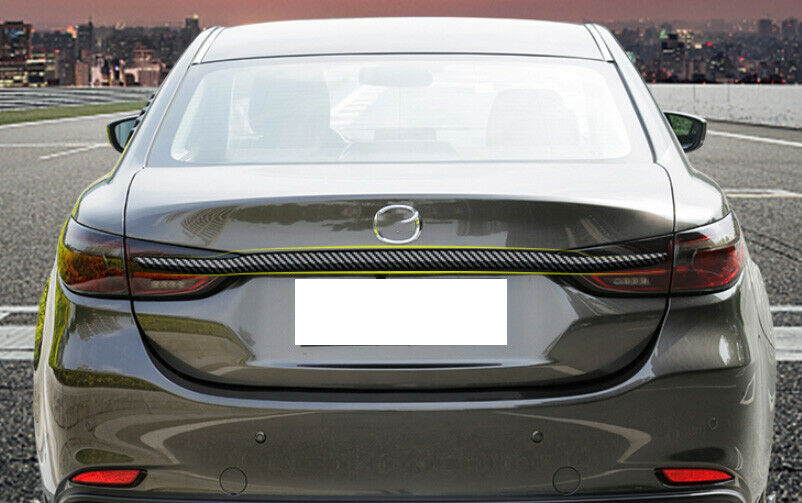 for Mazda 6 Atenza 2018-2021 Carbon Fiber Rear Trunk Lid Tailgate Molding Strip