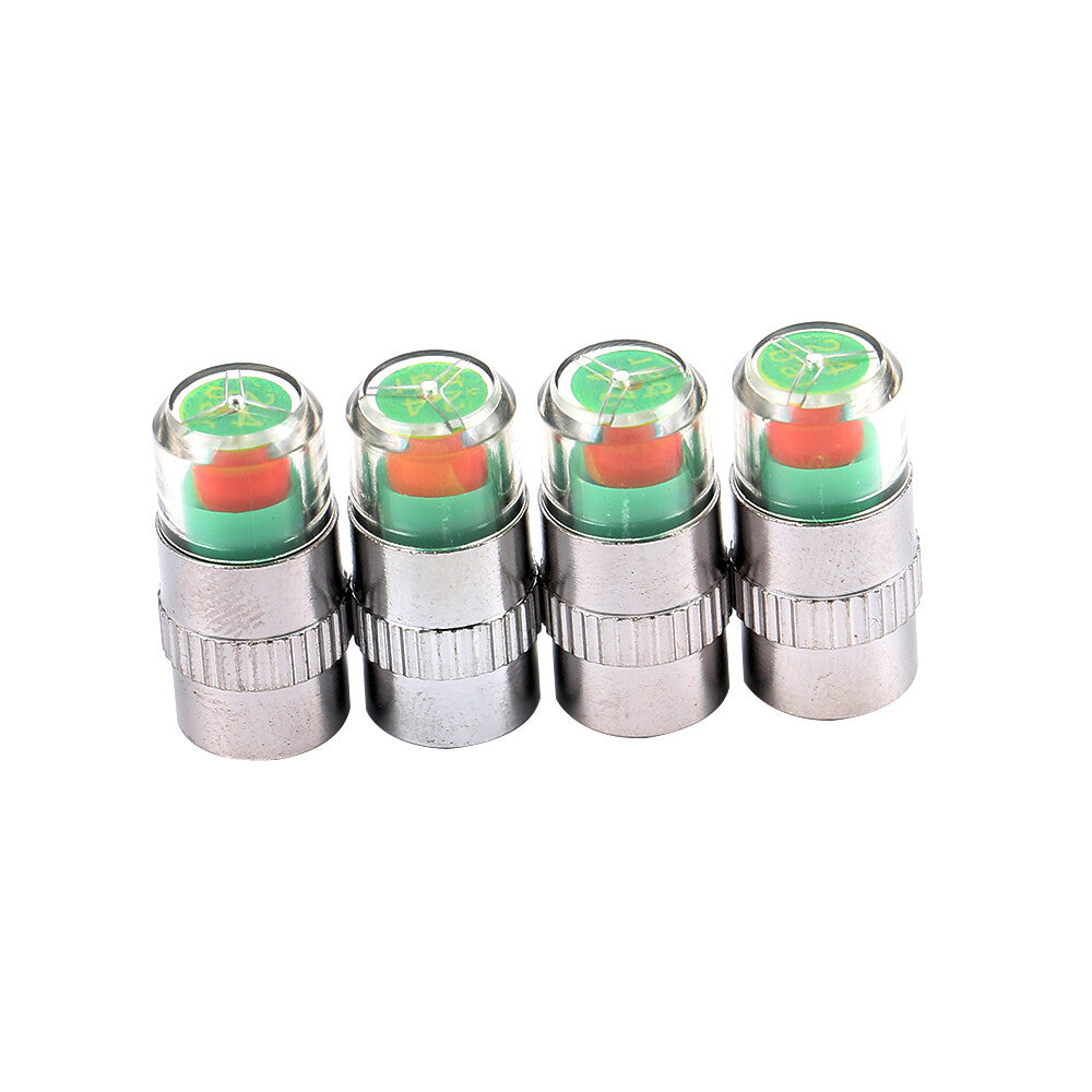 x4 Auto Car Tire Monitor Valve Dust Cap Air Pressure Indicator Sensor Eye Alert Q