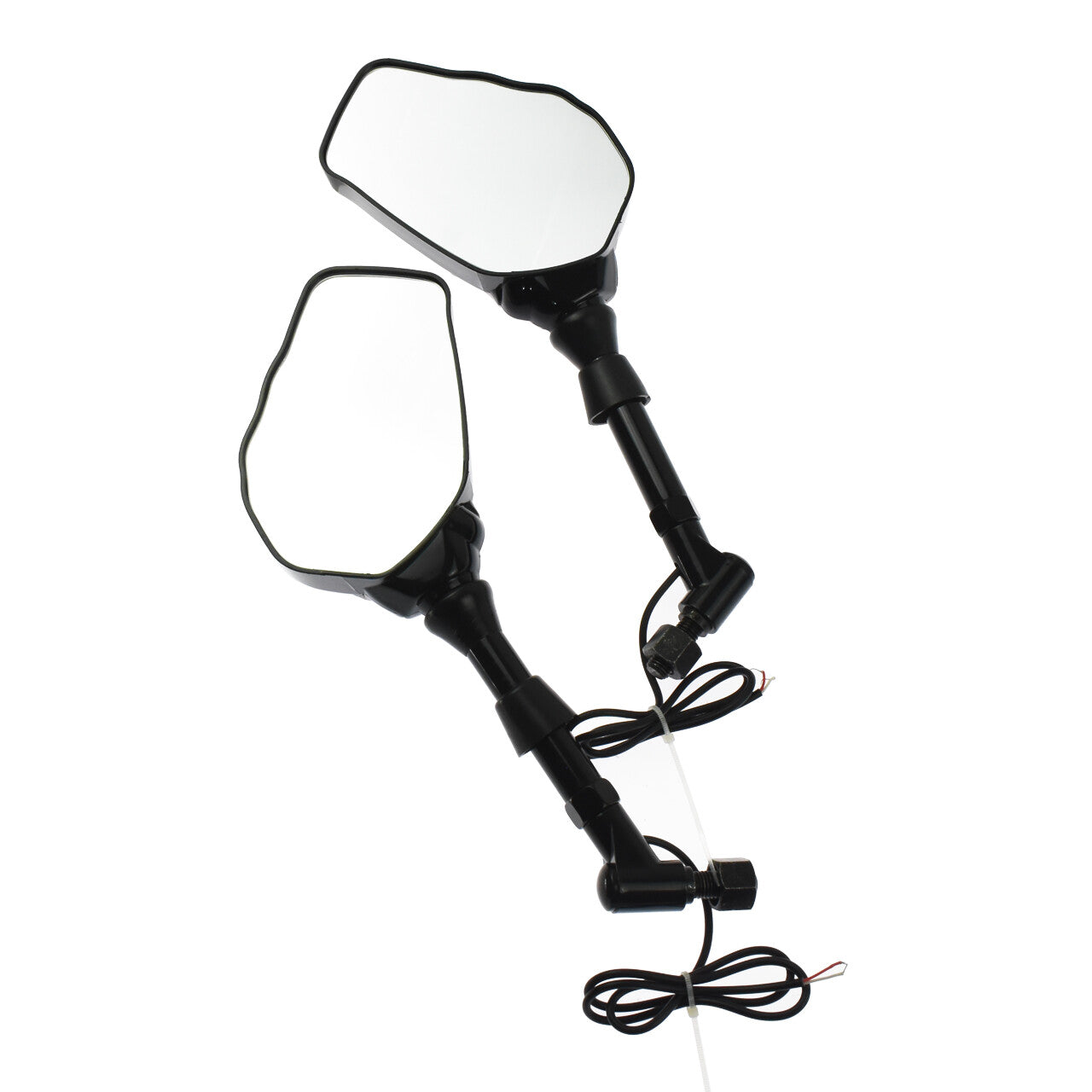 Motorcycle 8mm 10mm Skull Hand Side Rearview Mirrors Turn Signal Fit for Harley