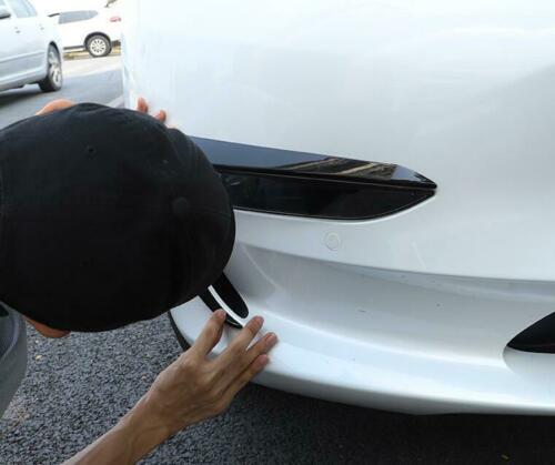 piano black Front Fog Light Lamp Eyebrow Spoiler Cover for Tesla Model 3 2017-23