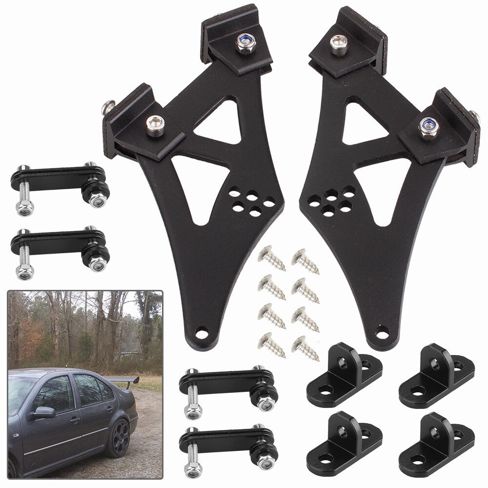 Rear Wing Trunk Tail Spoiler Mount Brackets 5 Universal Car CNC Aluminum Alloy Q