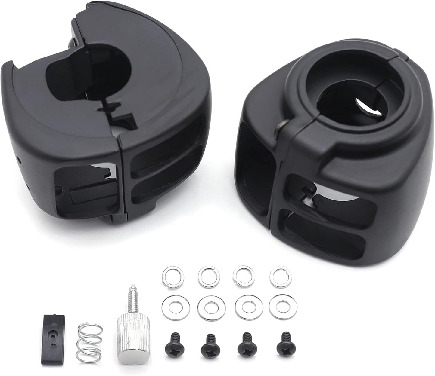 Black motorcycle switch housing protector for Harley Touring Softail Dyna Sportster - n