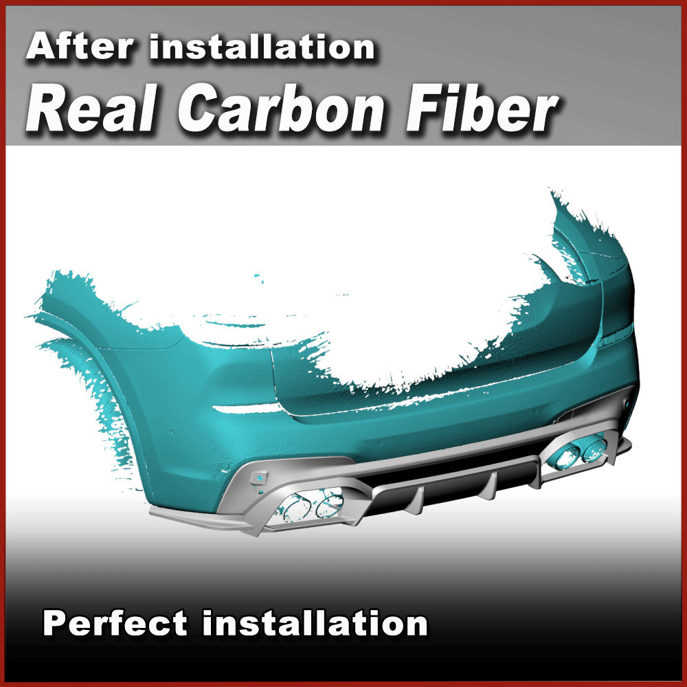 for BMW F97 X3M LCI Competition 2019-2024 REAL CARBON Rear Bumper Diffuser Lip