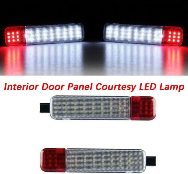 2-Piece Interior Door Panel Courtesy LED Light Pair for 1995-2007 Silverado for Sierra C
