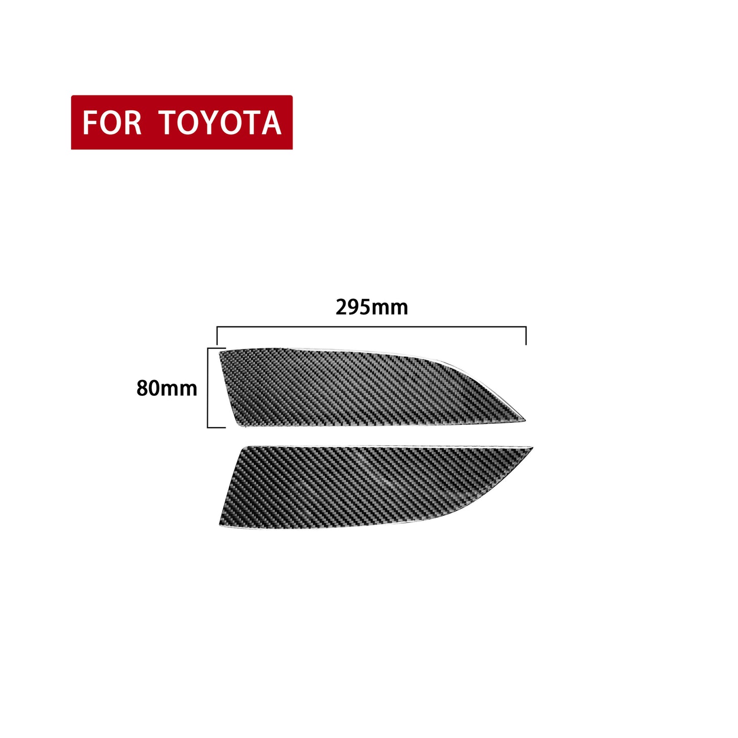 Carbon Fiber Car Rear Window Lock Lift Panel Frame Trim for Camry 12-14 v