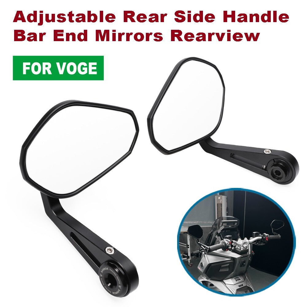 For VOGE SR1 ADV 125 2025 Adjustable Rear Side Handle Bar End Mirrors Rearview