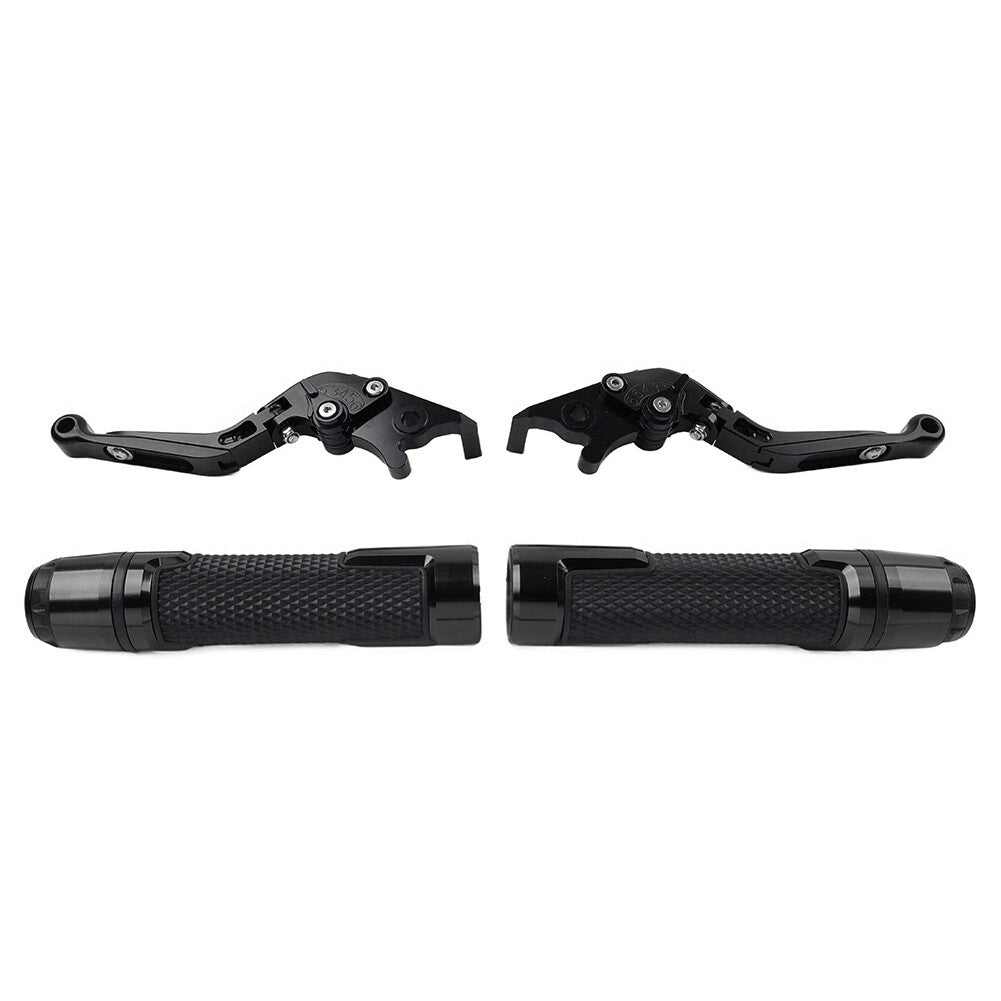 Set Folding Extendable Brake Clutch Lever Handlebar Grip FIT for Kawasaki 650R