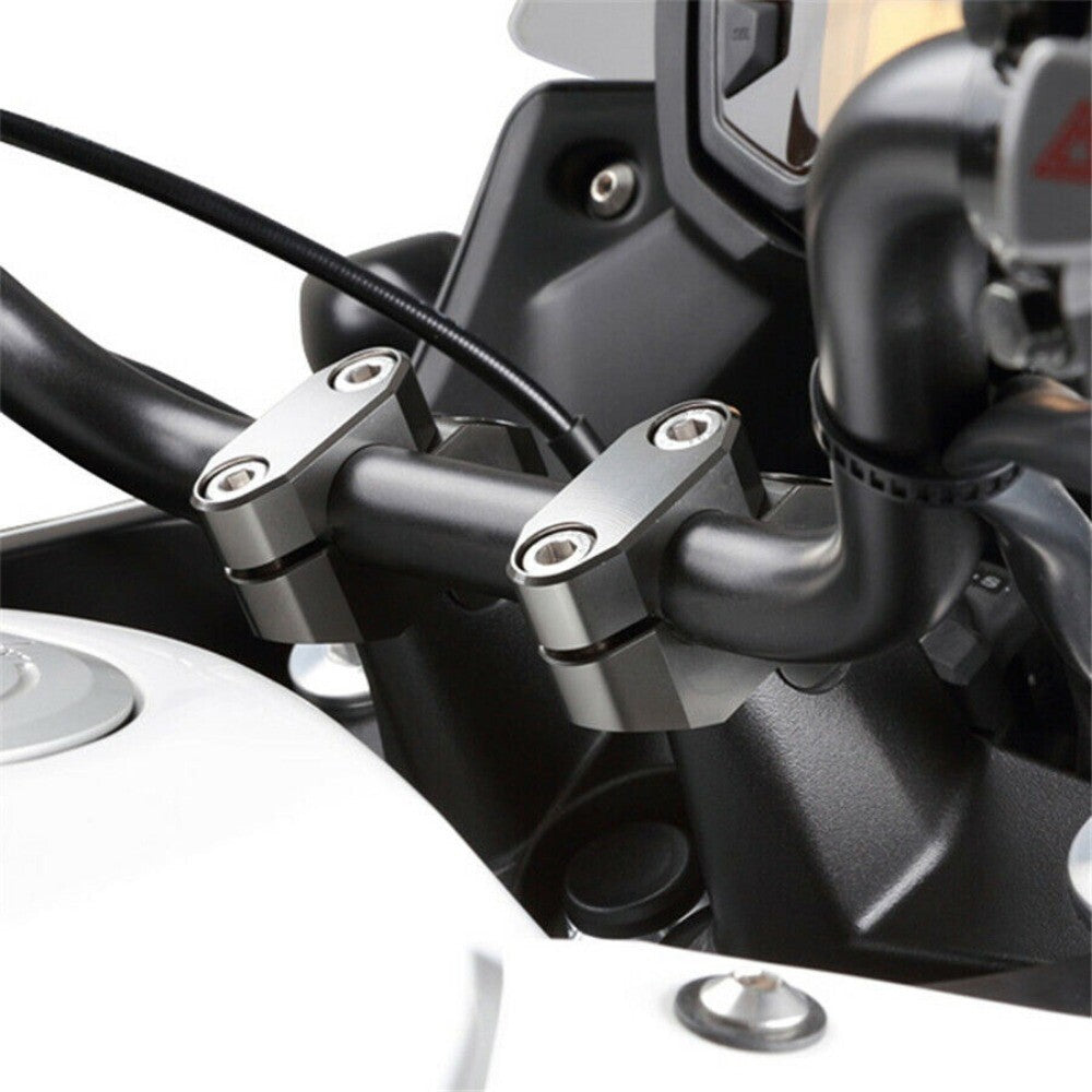 2pcs Handlebar Riser Kit 7/8 Bars 22mm Motorcycle/ATV/Dirt Bike Aluminum Black n