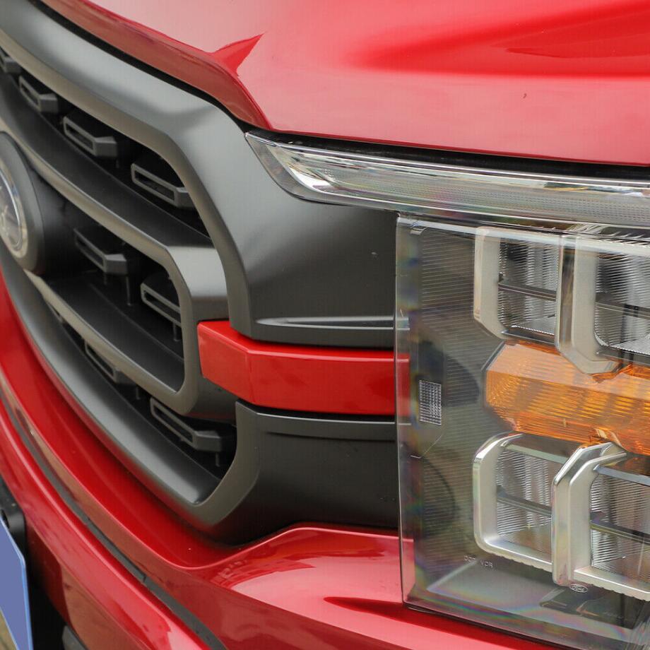 For 2021-2023 F150 ABS Red Look Front Grille Insert Cover Trim Bezels v