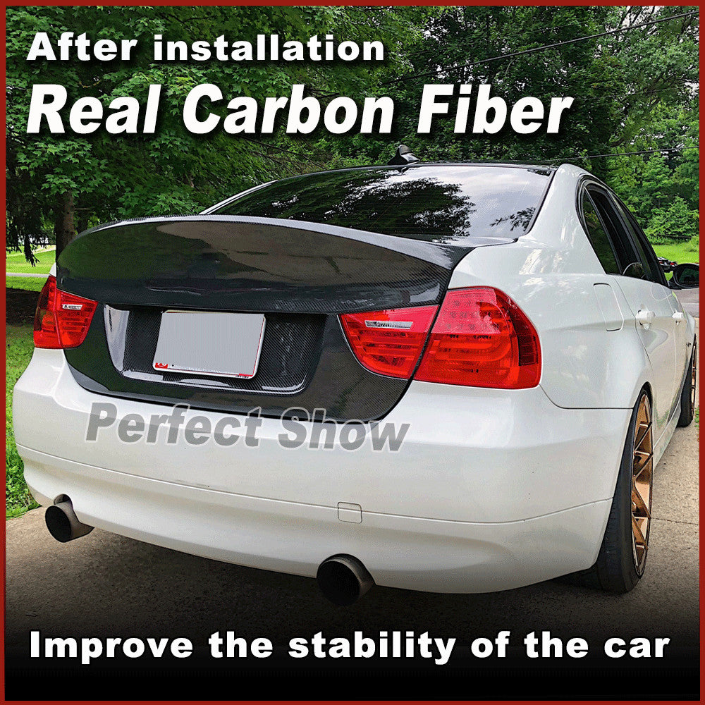 for BMW E90 325i 328i 335i 2009-12 Real Carbon Rear Bootlid Trunk Lid Cover Trim