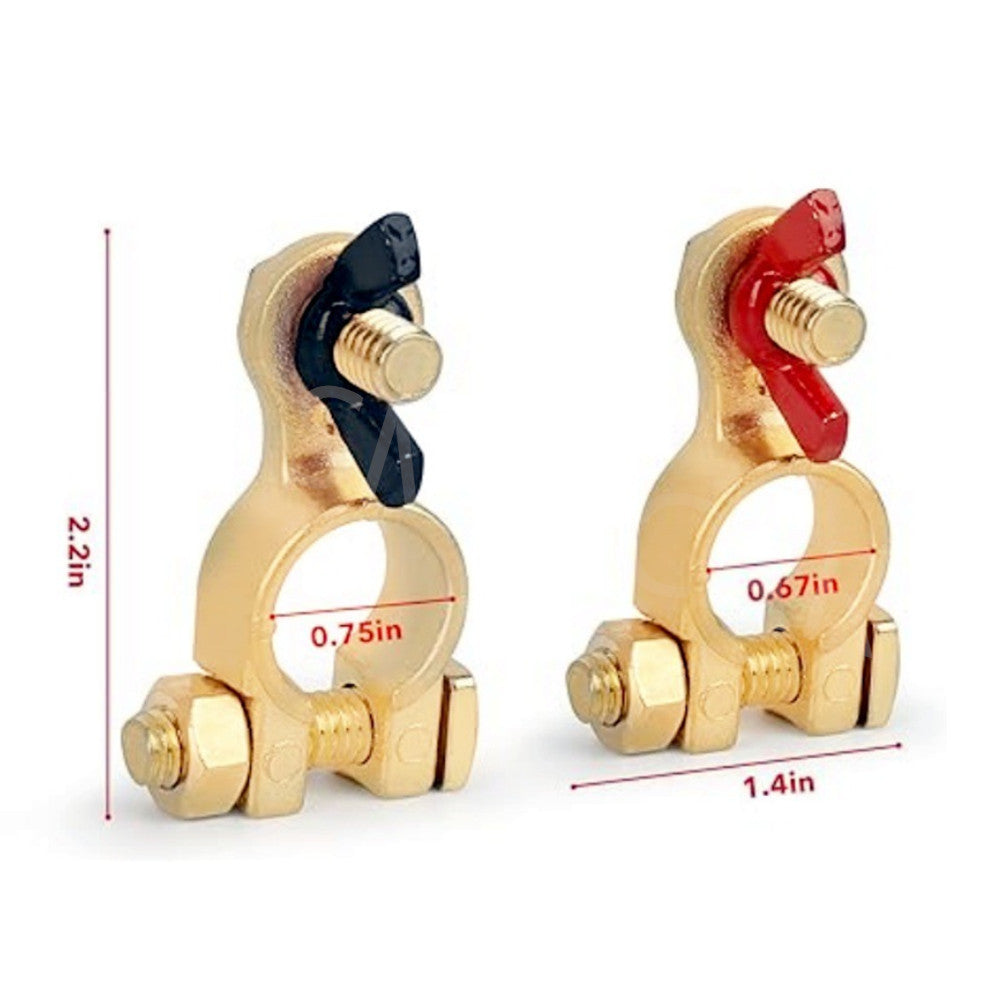 2 Battery Terminal Connector Car Top Post Quick Release Battery Clip End Clamps