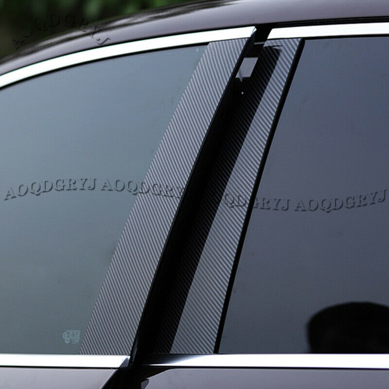 for Porsche Macan 2014-2019 Carbon Fiber Window Pillar Posts Moulding Cover Trim