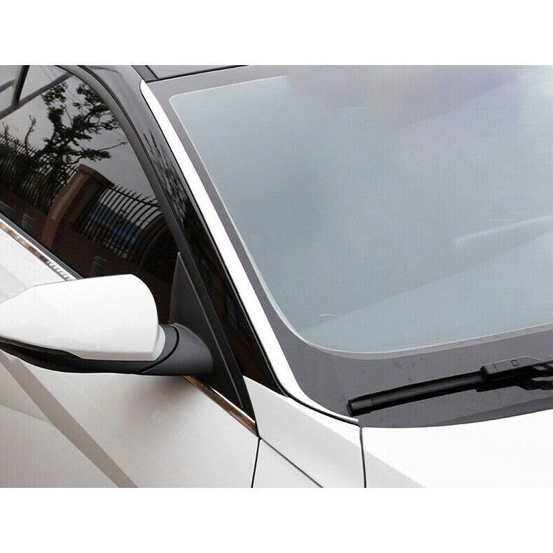 for Hyundai for Elantra 2021-23 Chrome Steel A-pillar Windshield Molding Strip Trim
