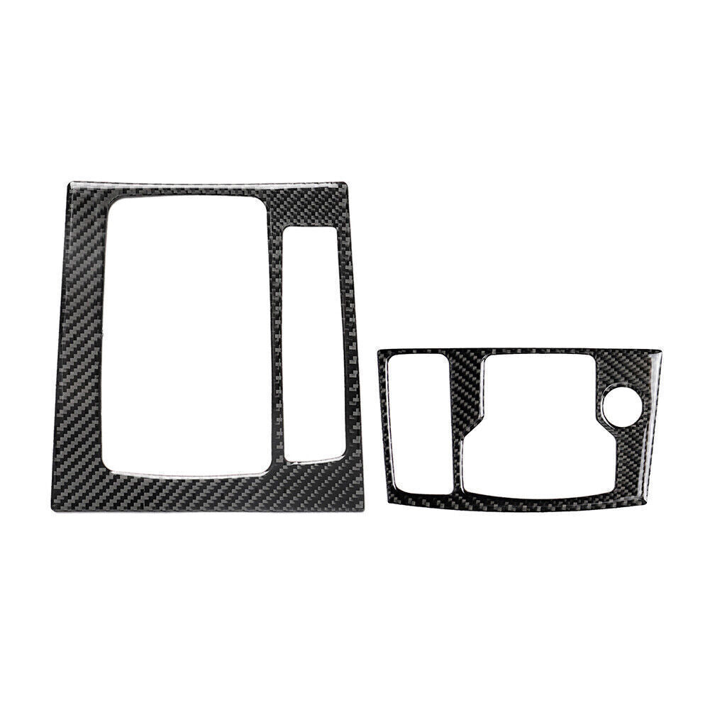 Carbon Fiber Interior Gear Shift Panel Cover Trim Fit for Mazda 3 Axela 2014-2016