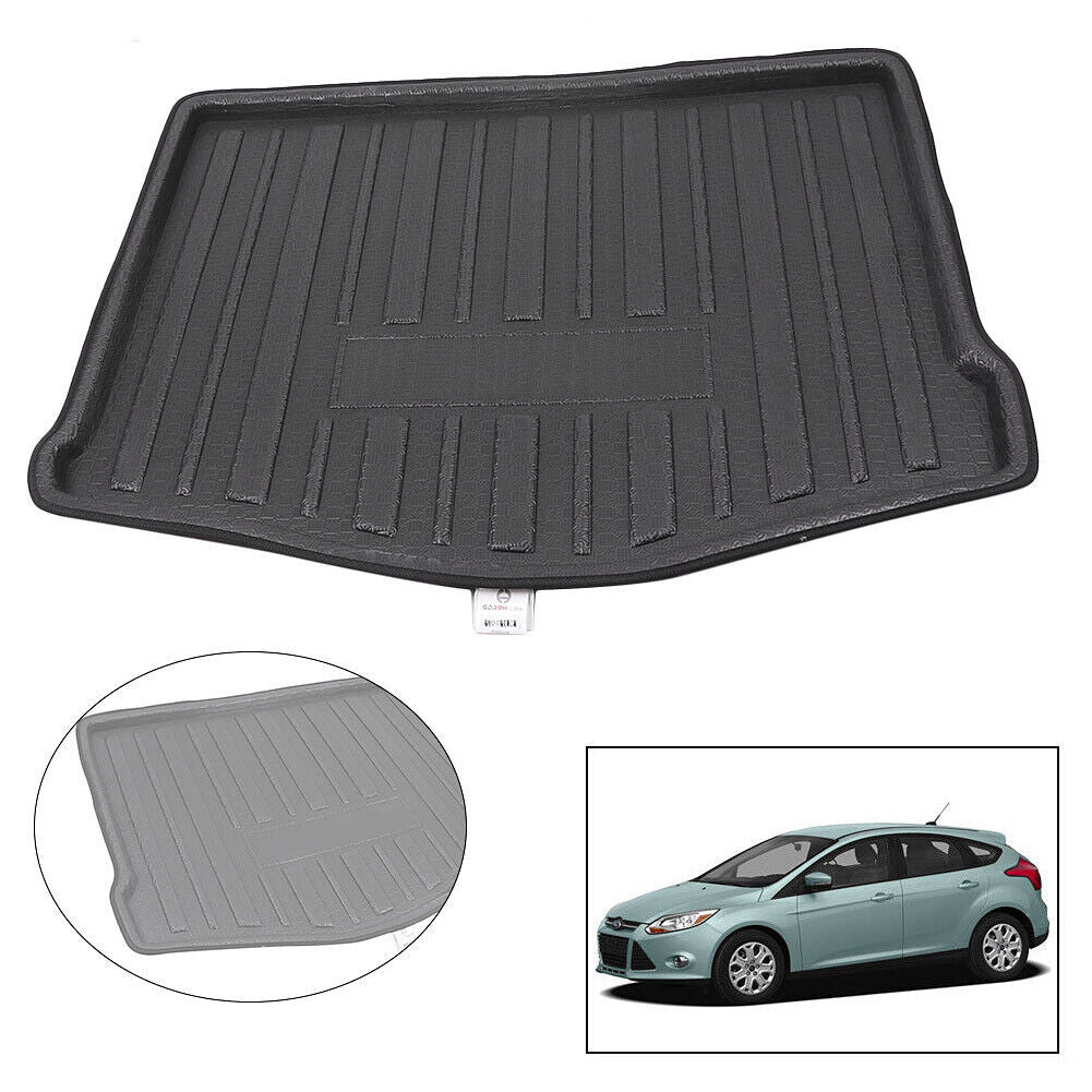 Car Rear Trunk Mats Liner Cargo Floor Tray Fit for Ford Focus Hatchback 2012-2017