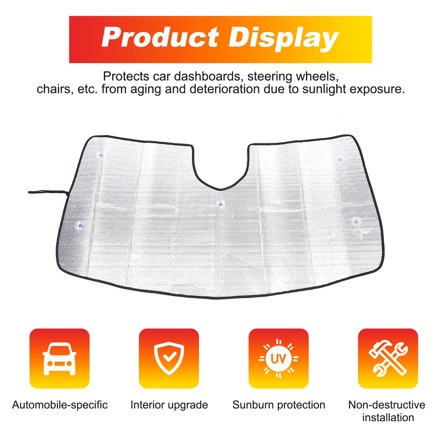 Front window sunshade/windshield/dashboard cover suitable for Cadillac for Escalade 2021 - 2024 n