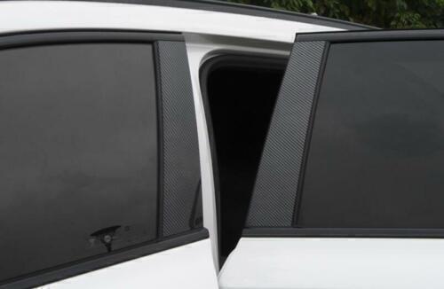 for Cadillac XTS 2013-19 Carbon Fiber Pillar Post Door Window Molding Strip Trim