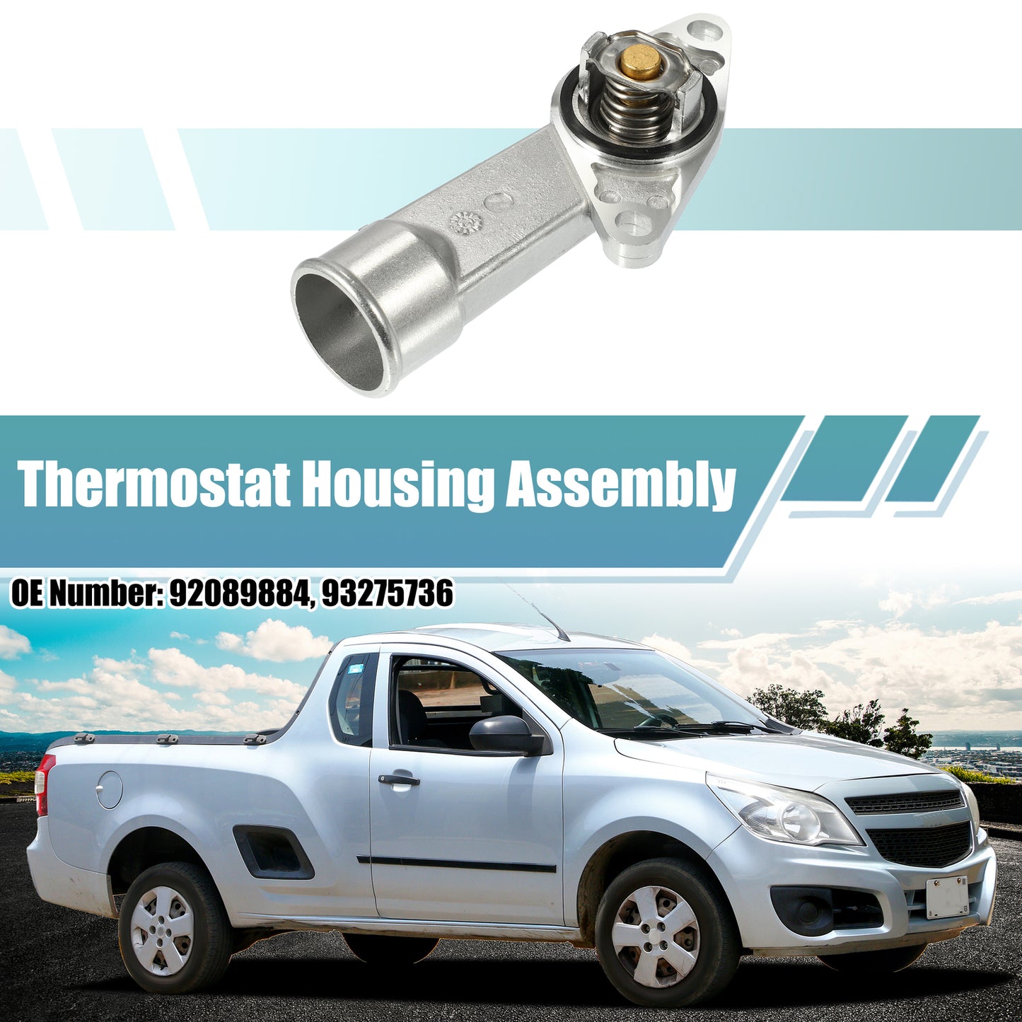 Engine coolant thermostat housing assembly for Fiat Palio 2004 - 2011 92089884
