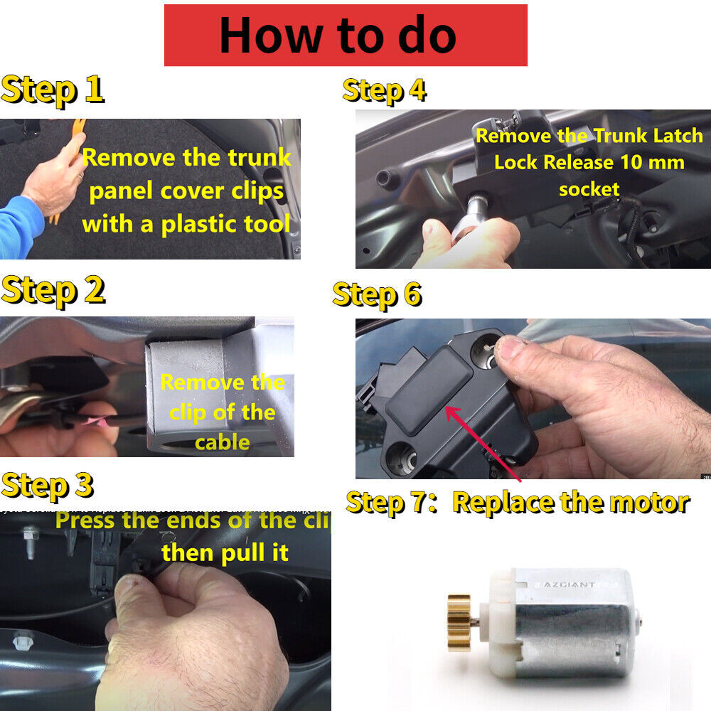Trunk Hatch Lock Locking Motor for 2003-2007 for Peugeot 206 sw 04-2010 for Peugeot 607
