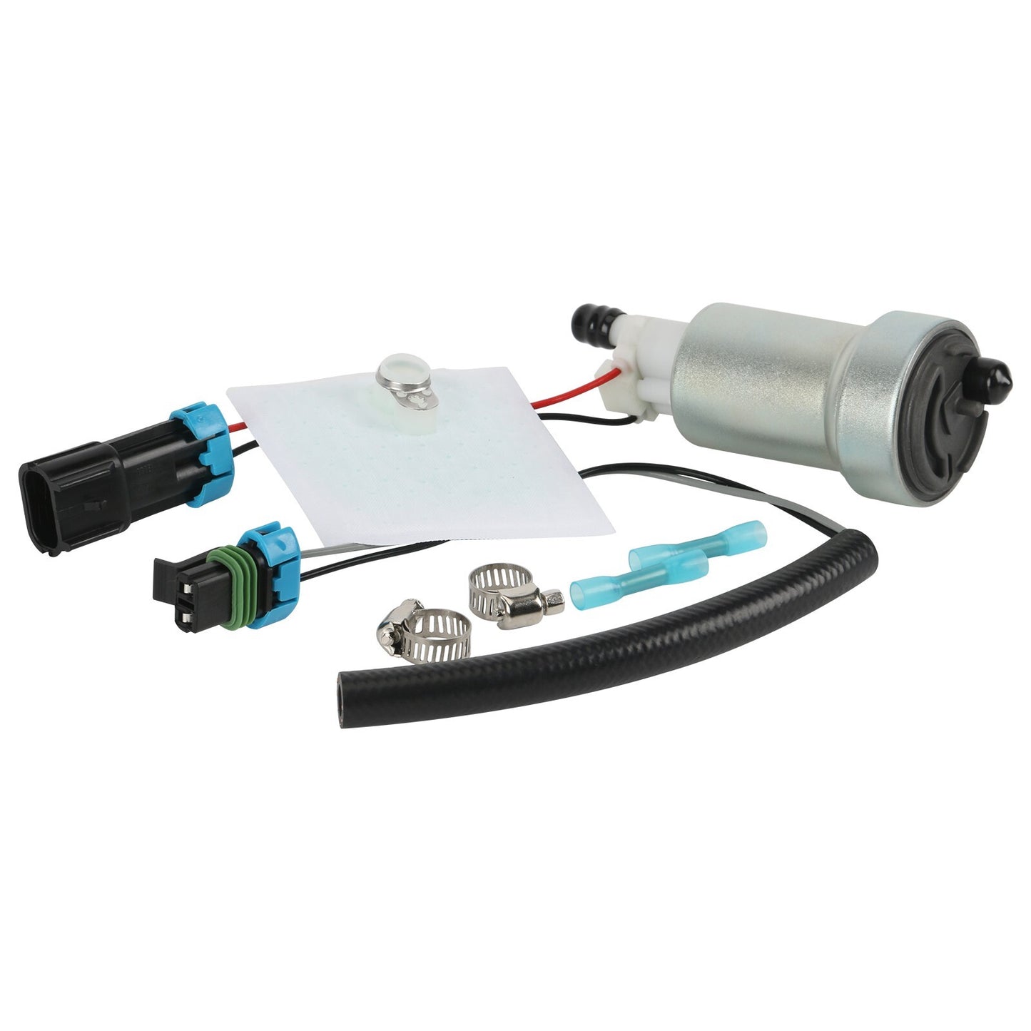Fuel pump F90000285 525LPH + crimp connector mounting kit for TIO E85