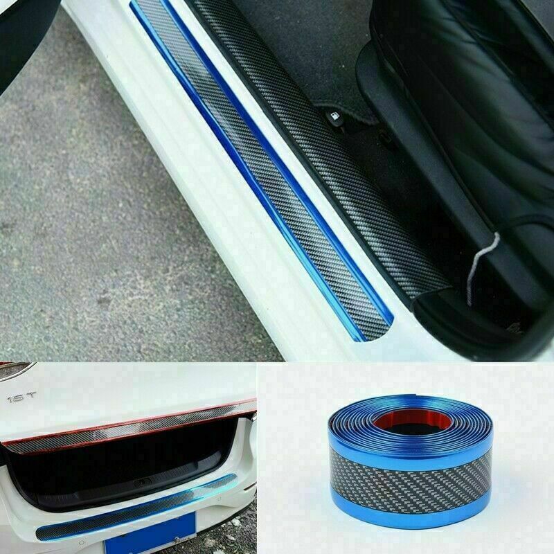 Car Accessories Carbon Fiber Car Door Sill Scuff Plate Sticker Protector 1M*3cm
