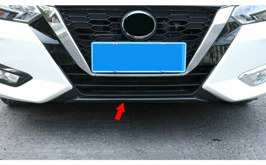 Carbon Front Bumper Lower Strip Guard Trim ABS for Nissan Sentra Sylphy 2020-23