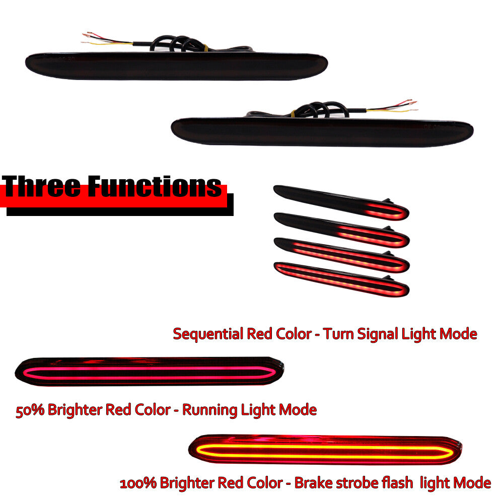 Suitable for for Honda CR-V 2005 2006 Smoke Rear Bumper Reflector LED Tail Brake Light - v