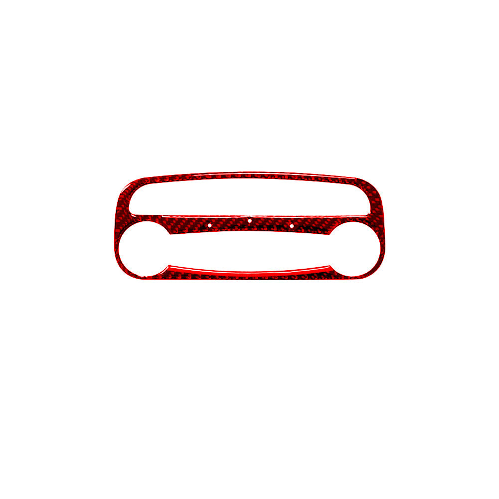 Red Central Control CD Player Frame Trim Cover Carbon Fiber for Jaguar XF 09-11 v