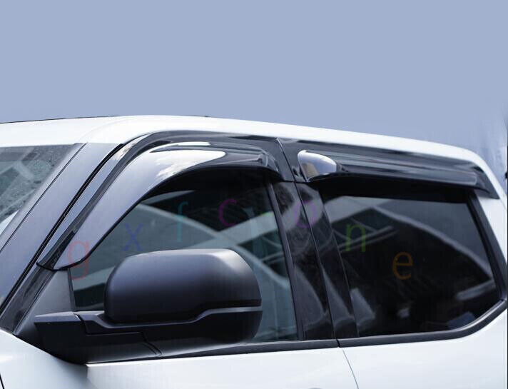 for Toyota Tundra 2022-2024 Black Car Window Vent Visor Sun Rain Deflector Guard