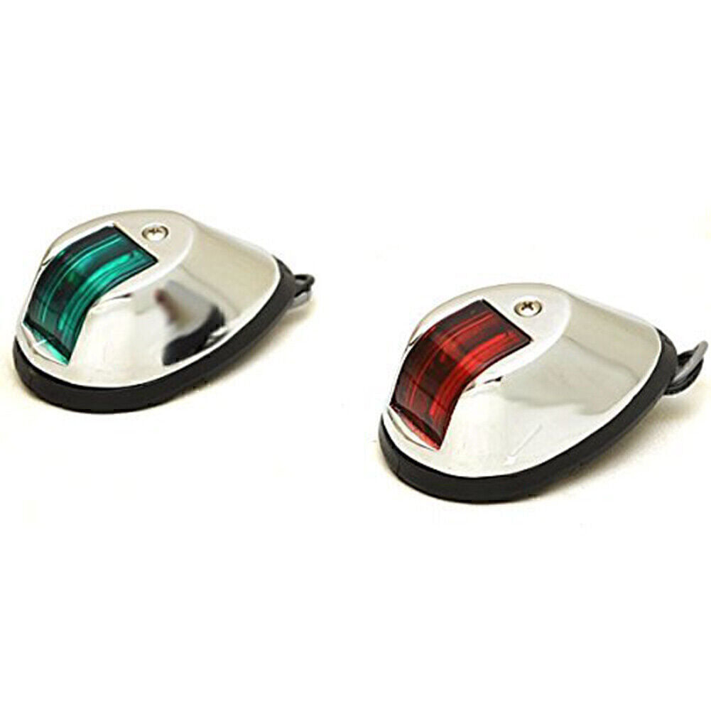 Two pairs of red and green boats vertically mounted with 12V LED navigation side lights, 915935 mm. n