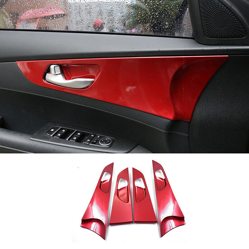 18pcs Red Center Dash Full Set Interior Decor Cover Kit for Kia Forte 2019-2021