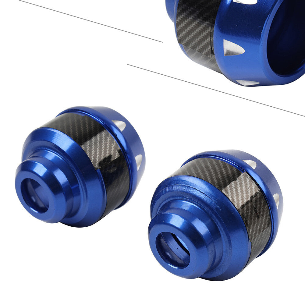 2x Motorcycle Front Fork Frame Sliders Crash Protection Engine Collision Blue