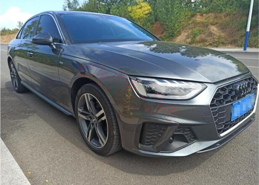 for Audi A4 S4 2020-22 ABS Carbon Fiber Front Fog Light Lamp Frame Cover Trim 2X