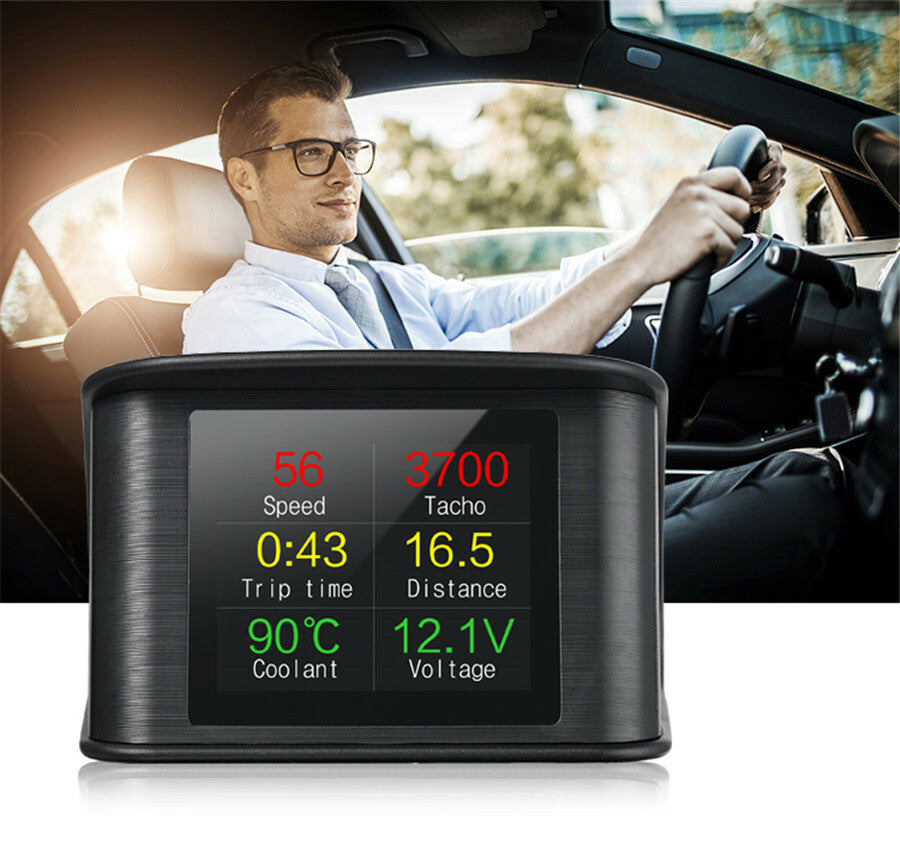 Car digital OBDII driver computer display speedometer and coolant temperature gauge - n