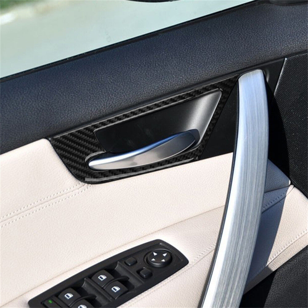 4¡ÁCarbon Fiber Interior Door Handle Bowl Panel Trim Kit for BMW X3 E83 2004-2010