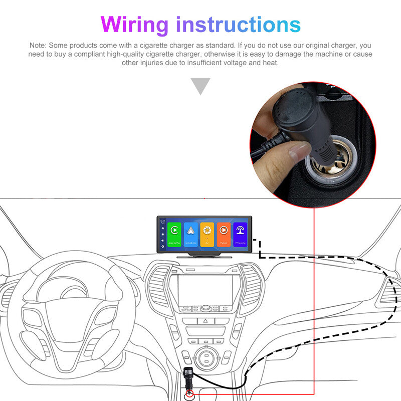 9.3-inch Car Gaming Monitor with Rearview Backup Camera, Reversing Kit, Bluetooth Radio - n
