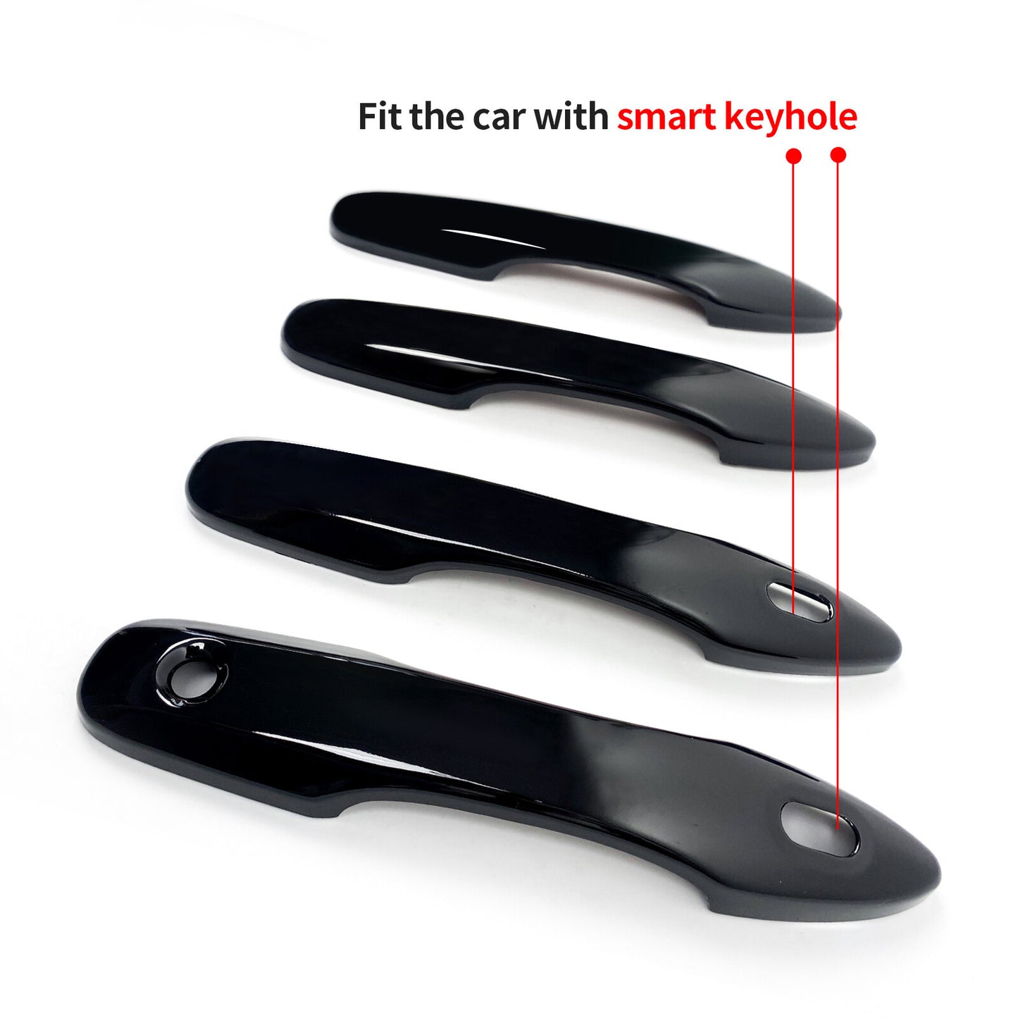 Side for Smart Door Handle Cover For 2019-2023 for Toyota for Corolla Hatchback Glossy Black
