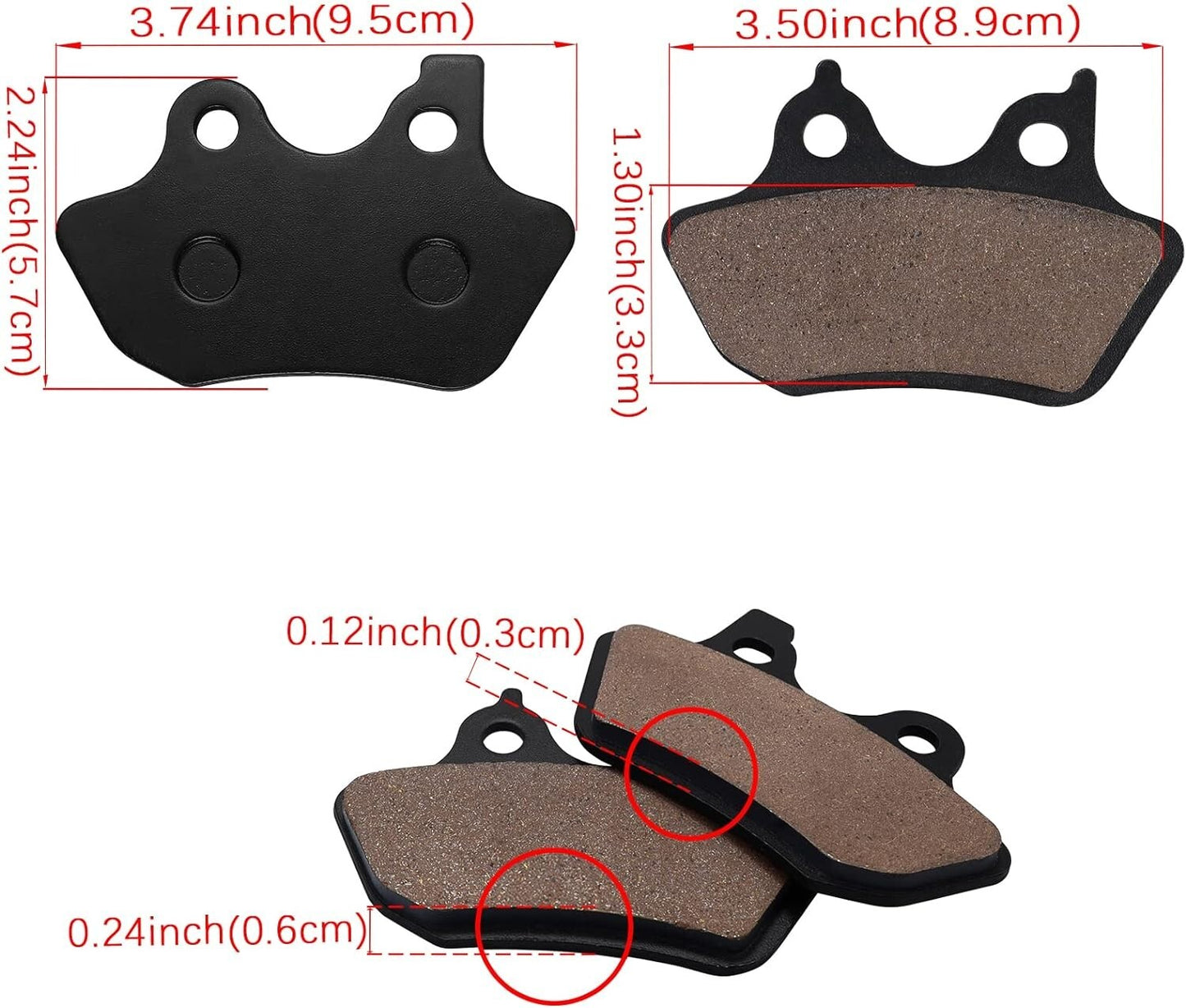 Brake pads for Harley Davidson FLHX Street Glide FLHR Road King FLTR Road Glide