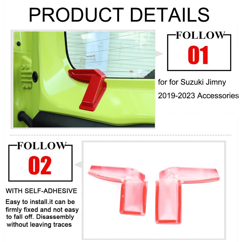 2X Red Rear Windshield Heating Wire Protective Cover for Suzuki for Jimny 2019-2023