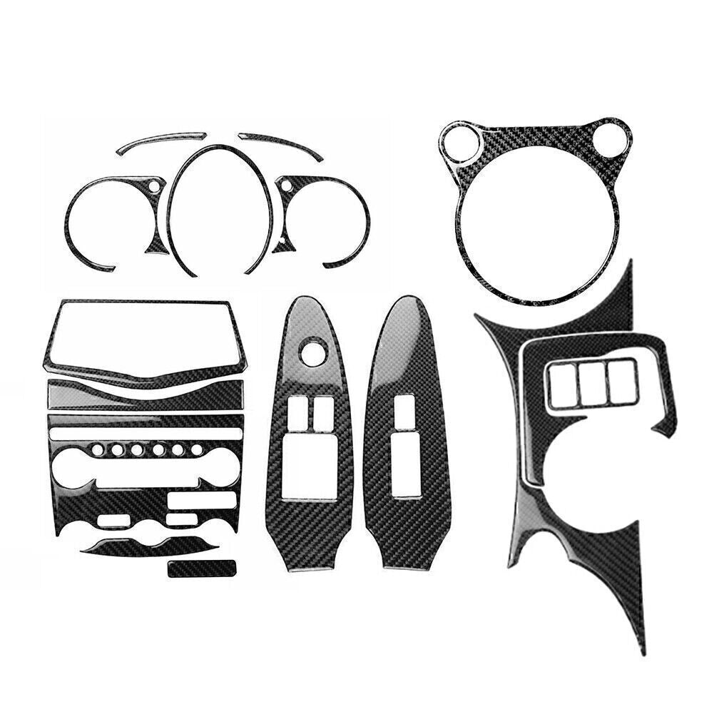 17 Pcs Carbon Fiber Interior Decorative Cover Trim for Nissan 370Z 2009-2020