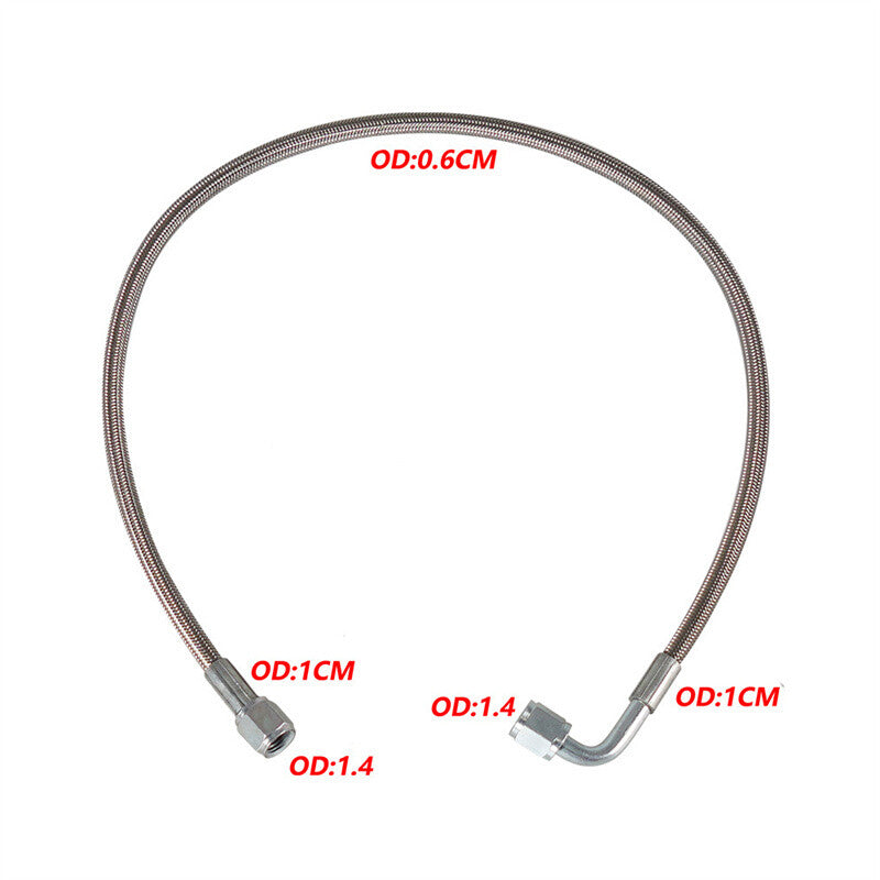 12 Turbo Oil Feed Line Stainless Braided PTFE Line 4AN 90¡ã Straight Hose End