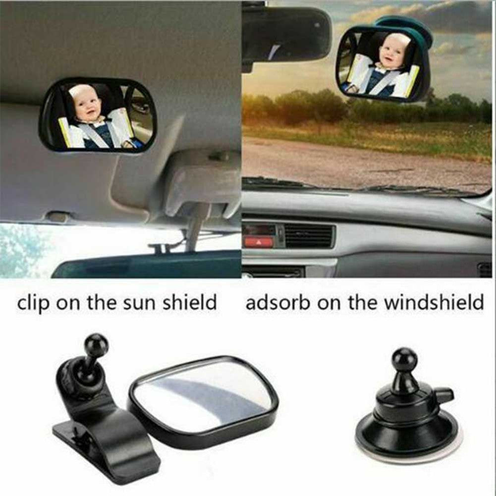 Wide Angle Rearview Mirror for Car For Seats Dual Mounting Options Included