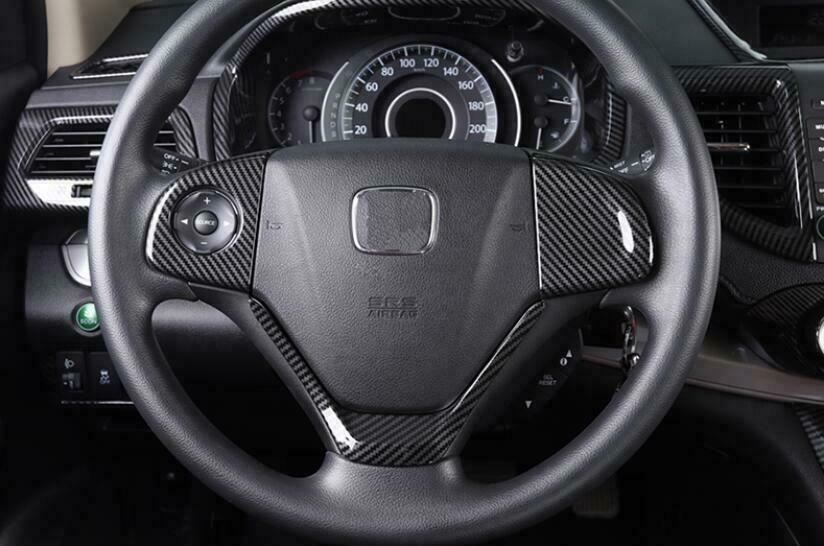 Front Steering Wheel Frame Cover Trim for Honda CRV CR-V 2012-2016 Carbon Fiber