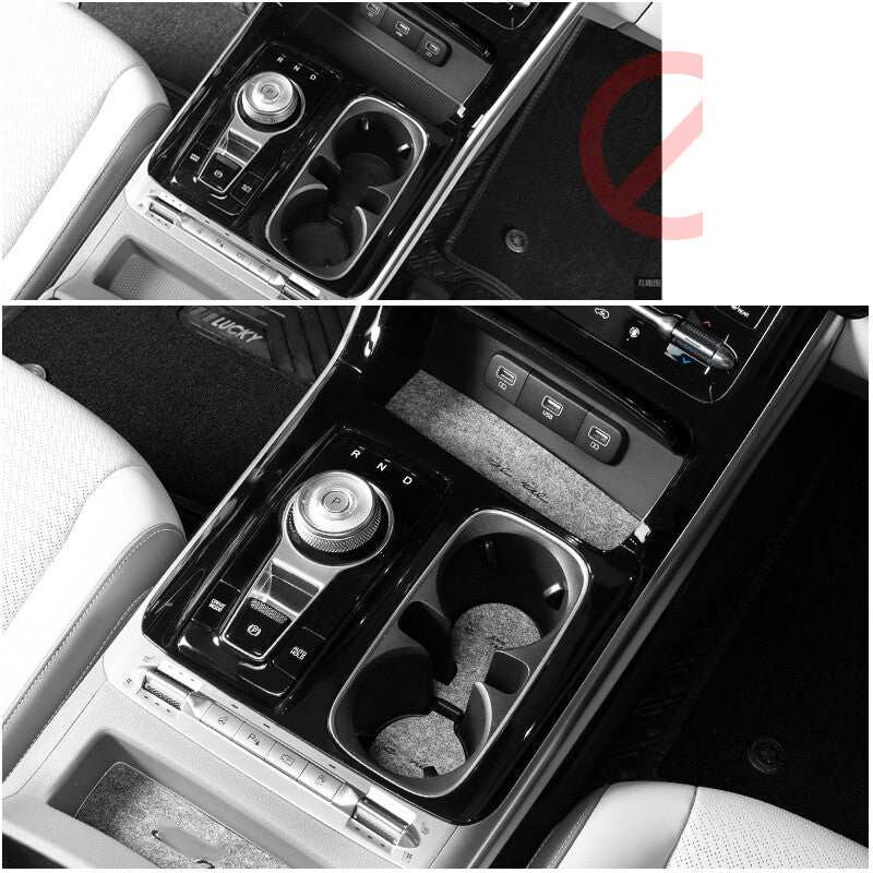 for Kia Carnival 2022-2023 gray Gate slot pad Door Pad Cup Holder Non-slip mats