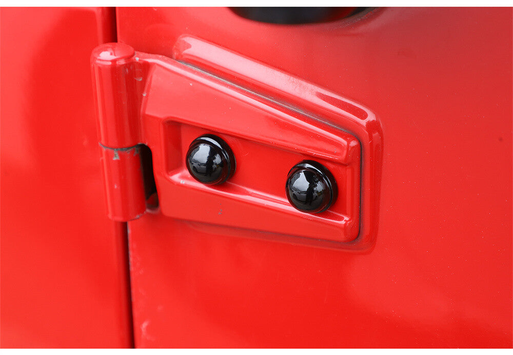 8¡ÁBlack ABS Door Hinge Screw Protection Trim for Jeep for Wrangler JK 2Door 2007-17